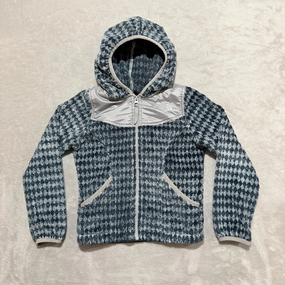 The North Face Hoodie Girls XS 6 Diamond Fleece Full Zip Jacket Gorpcore EUC